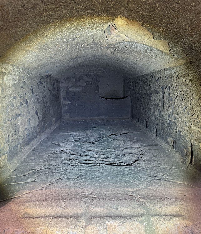 Crematory refractory chamber engineered for consistent heat distribution and extended lining service life.